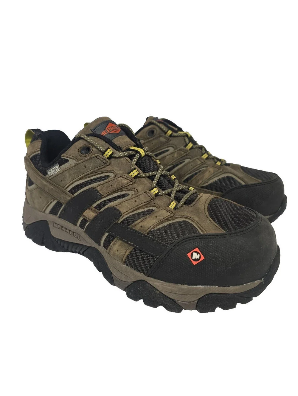 Merrell Men's Moab 2 Vent Composite Toe Waterproof Work Shoe Brown Size 9.5W